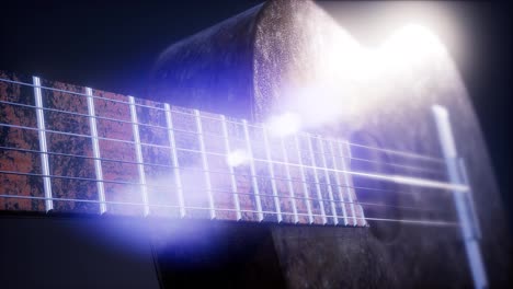 Klassische-Gitarre-Auf-Blauem-Hintergrund